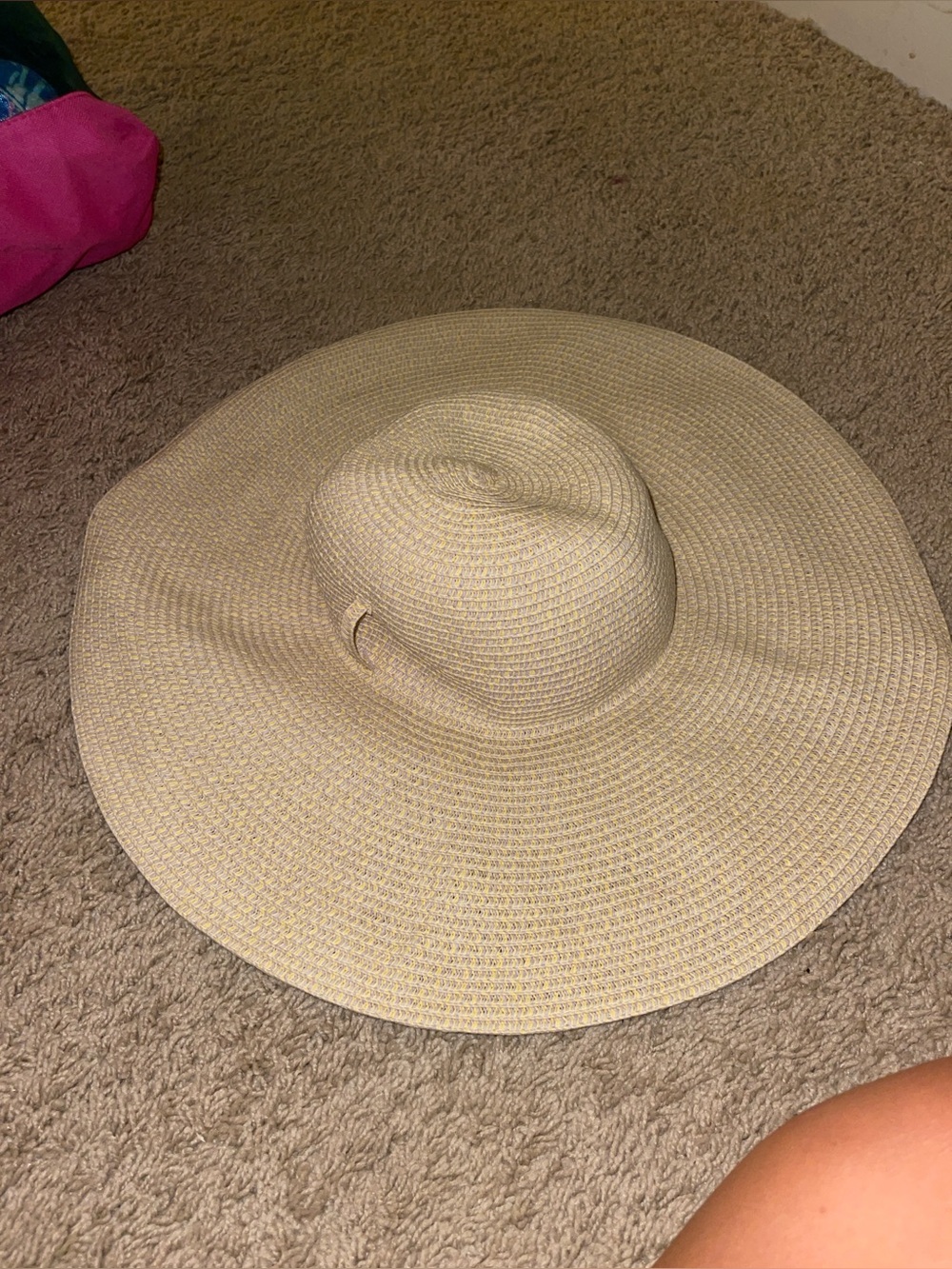 a new day Wide Brim Straw Sun Hat in Beige